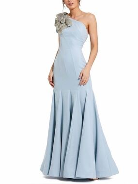 MAC DUGGAL One Shoulder Flower Detailed Women's Gown